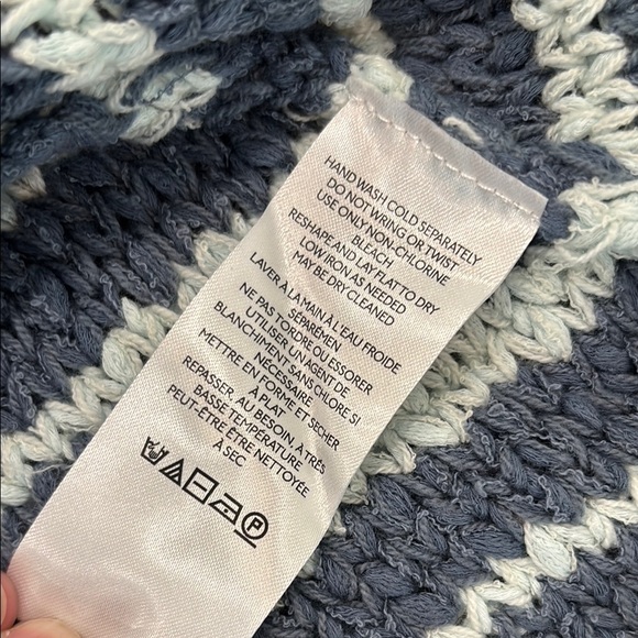 Pilcro Swing Knit Sweater Tank Women's Size Small Blue Cream and Yellow EUC - Picture 4 of 8